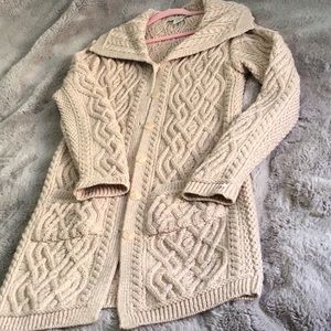 Irish knit duster cardigan